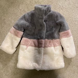 Girls Toddler Fur Coat